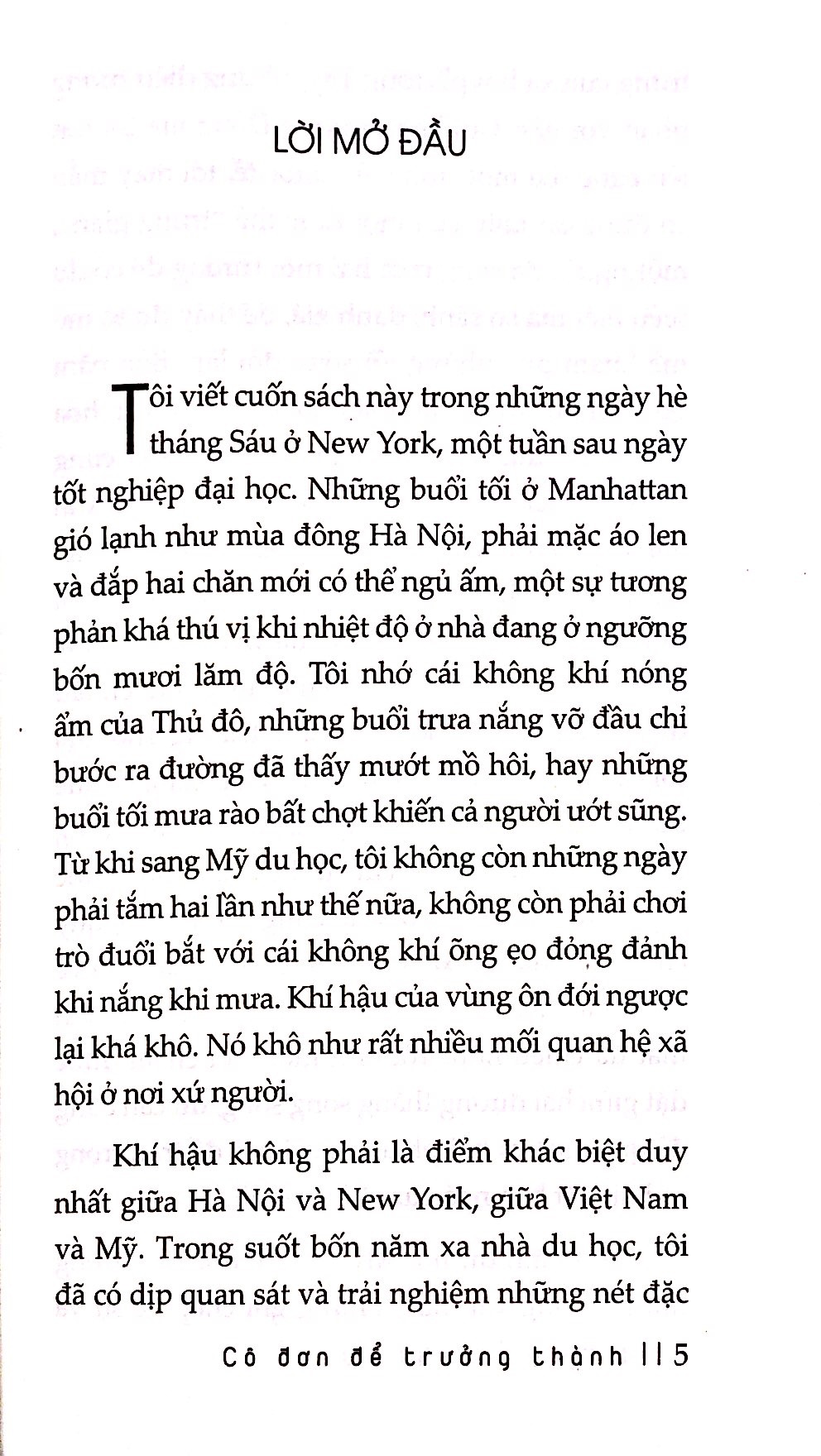 cô đơn để trưởng thành