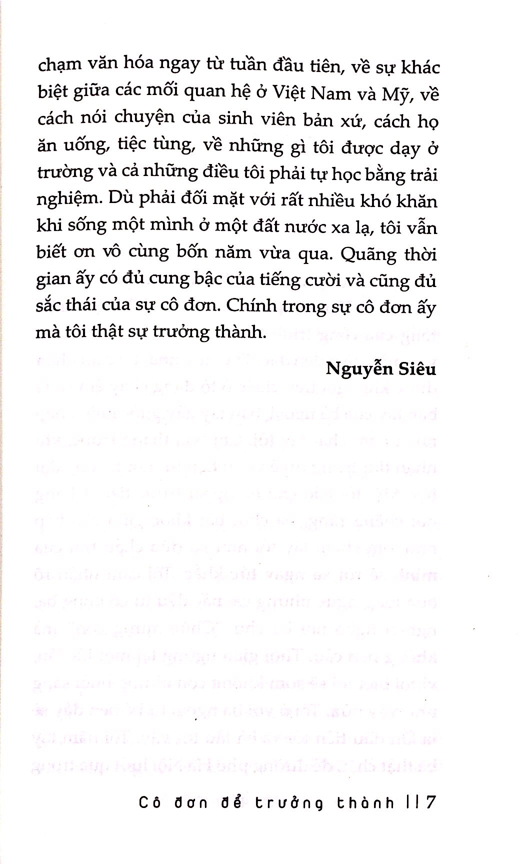 cô đơn để trưởng thành