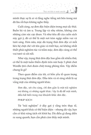 cô đơn nhưng không cô độc - hạnh phúc luôn bên ta