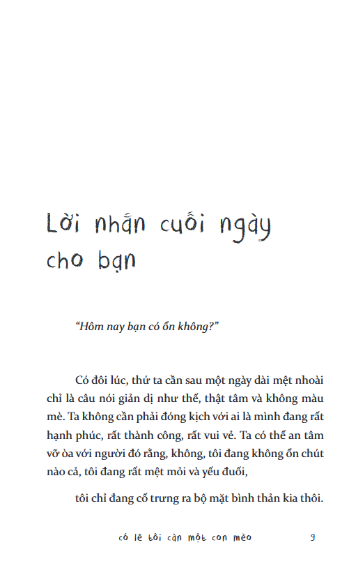 có lẽ tôi cần một con mèo