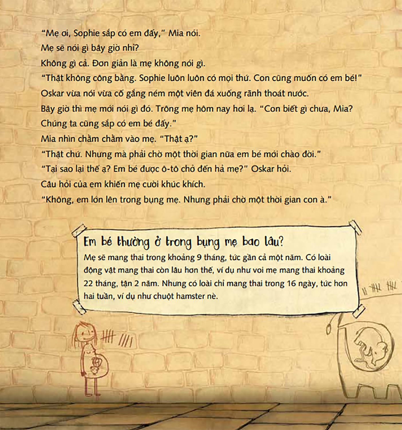 có một em bé trong bụng mẹ