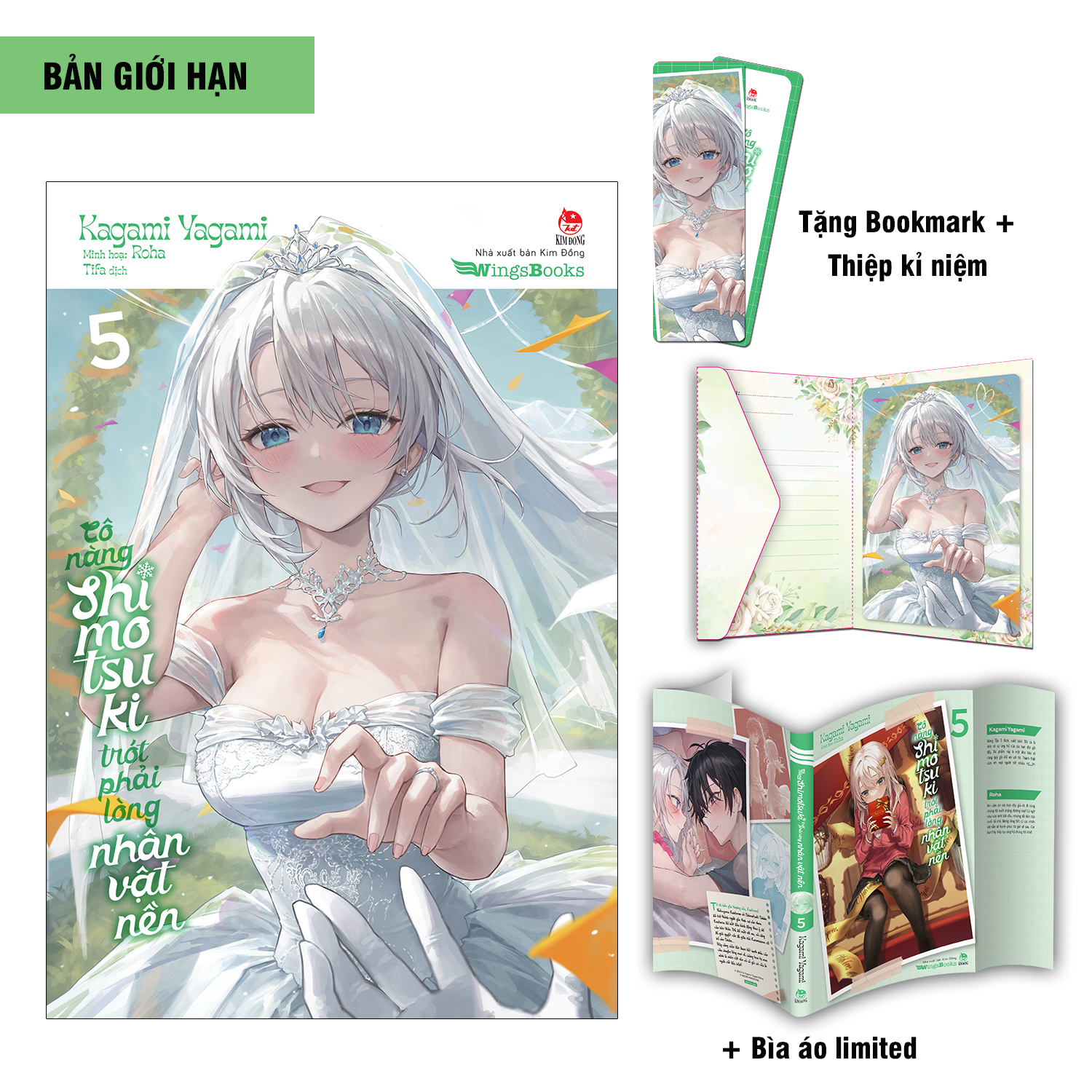 cô nàng shimotsuki trót phải lòng nhân vật nền - tập 5 - bản giới hạn - tặng kèm bookmark + thiệp kỉ niệm + bìa áo limited