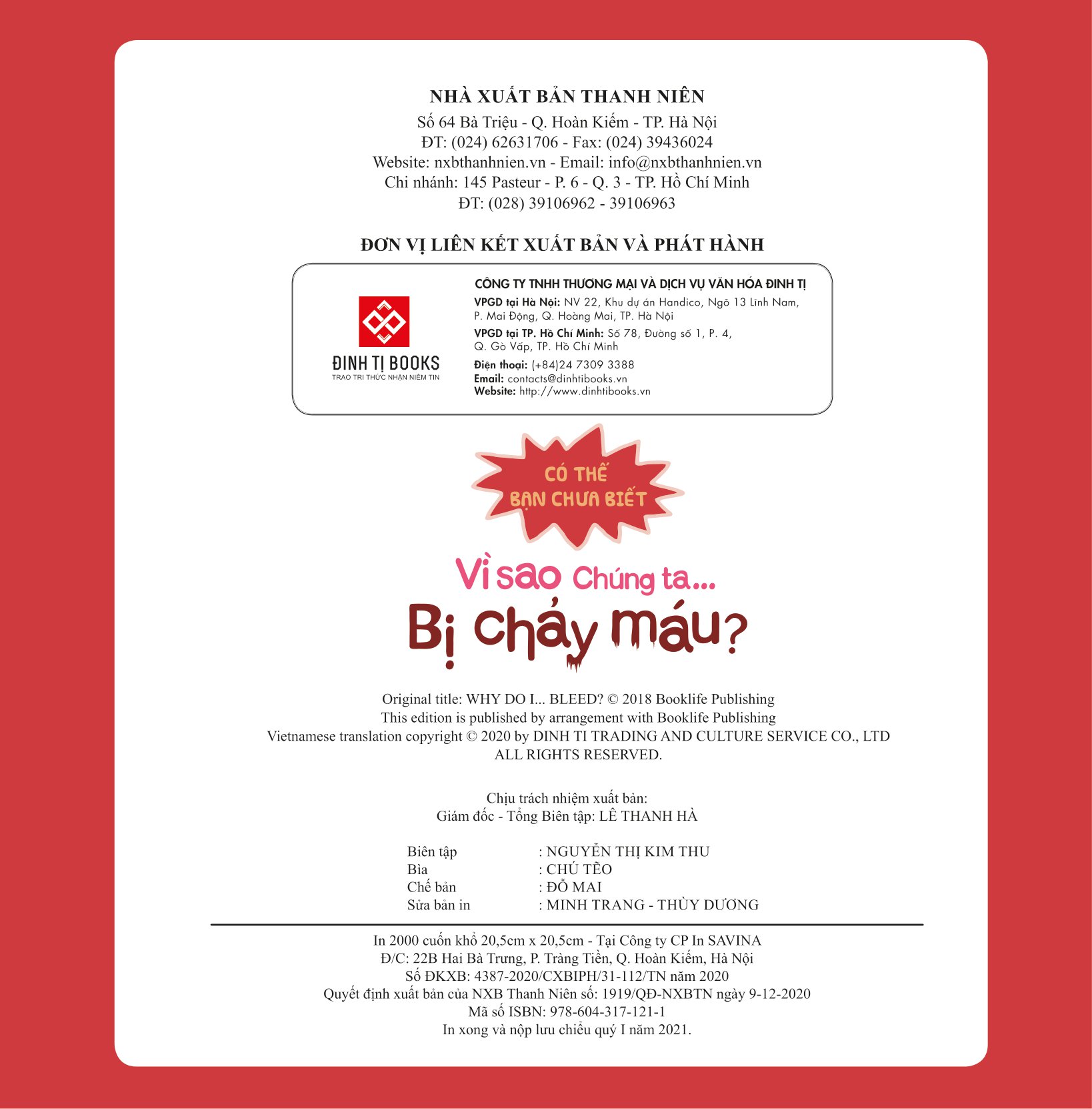 có thể bạn chưa biết - vì sao chúng ta... bị chảy máu?