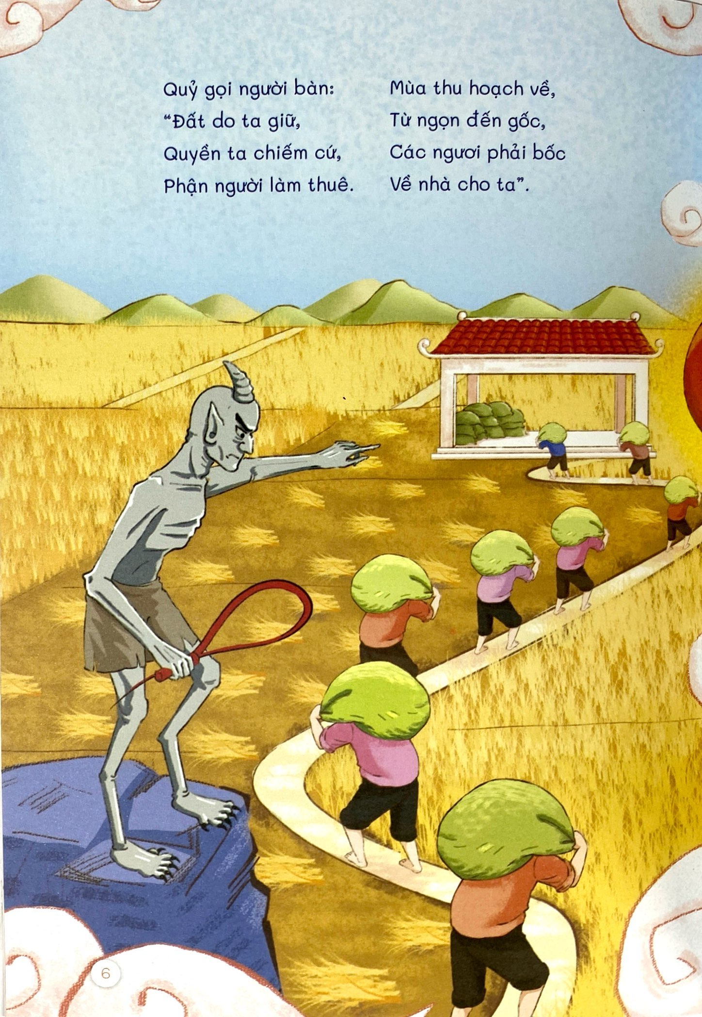 cổ tích bằng thơ giúp bé 4+ học chữ, luyện đọc trôi chảy - sự tích cây nêu