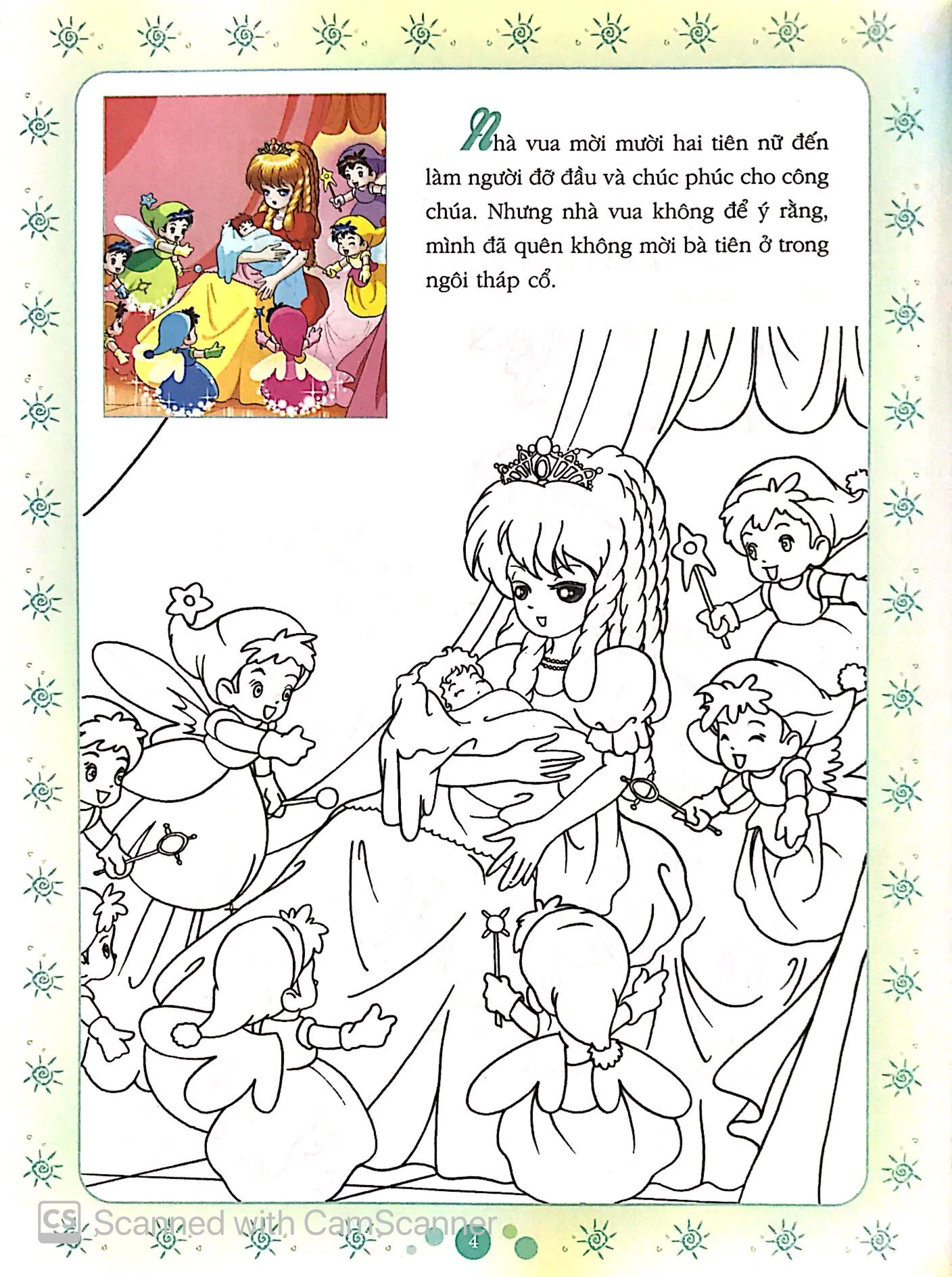 cổ tích tô màu công chúa - công chúa ngủ trong rừng