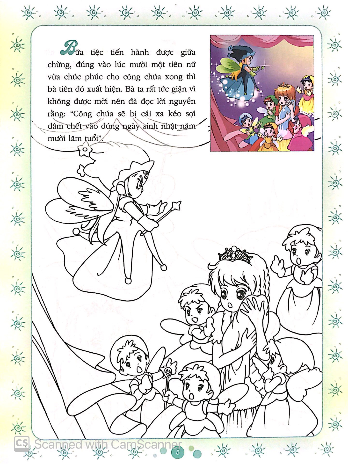 cổ tích tô màu công chúa - công chúa ngủ trong rừng