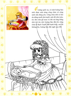 cổ tích tô màu công chúa - nàng bạch tuyết