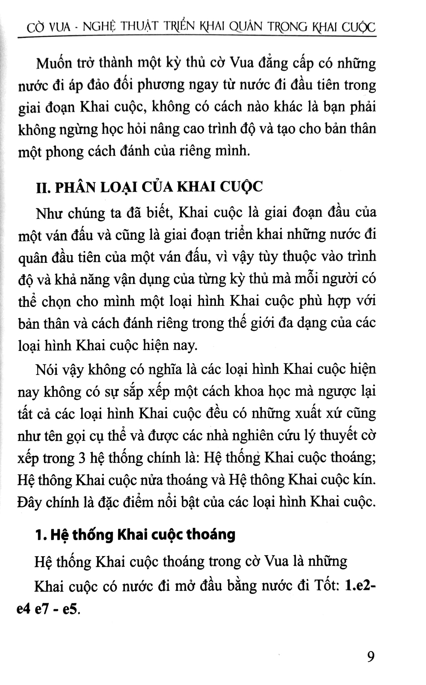 cờ vua - nghệ thuật triển khai quân trong khai cuộc