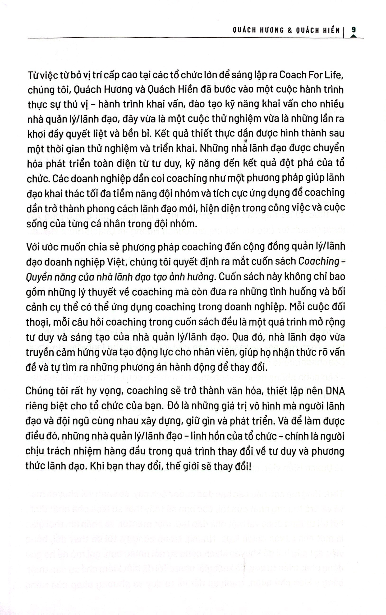 coaching - quyền năng của nhà lãnh đạo