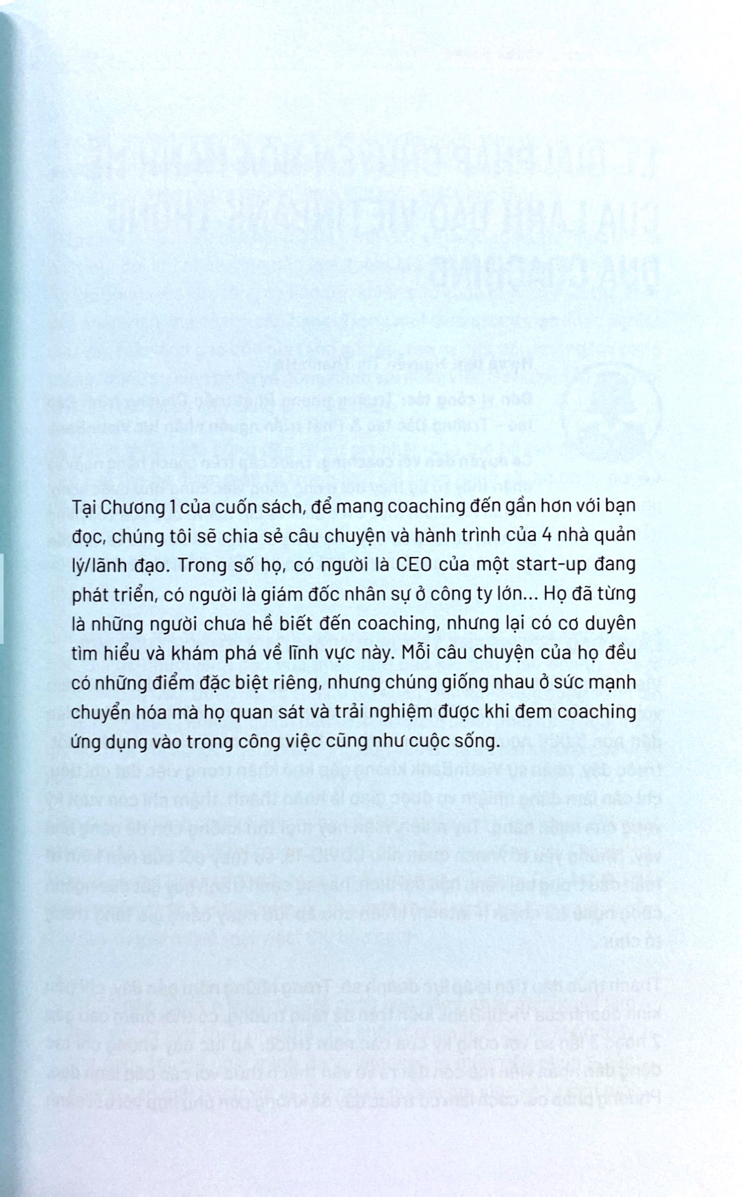 coaching - quyền năng của nhà lãnh đạo