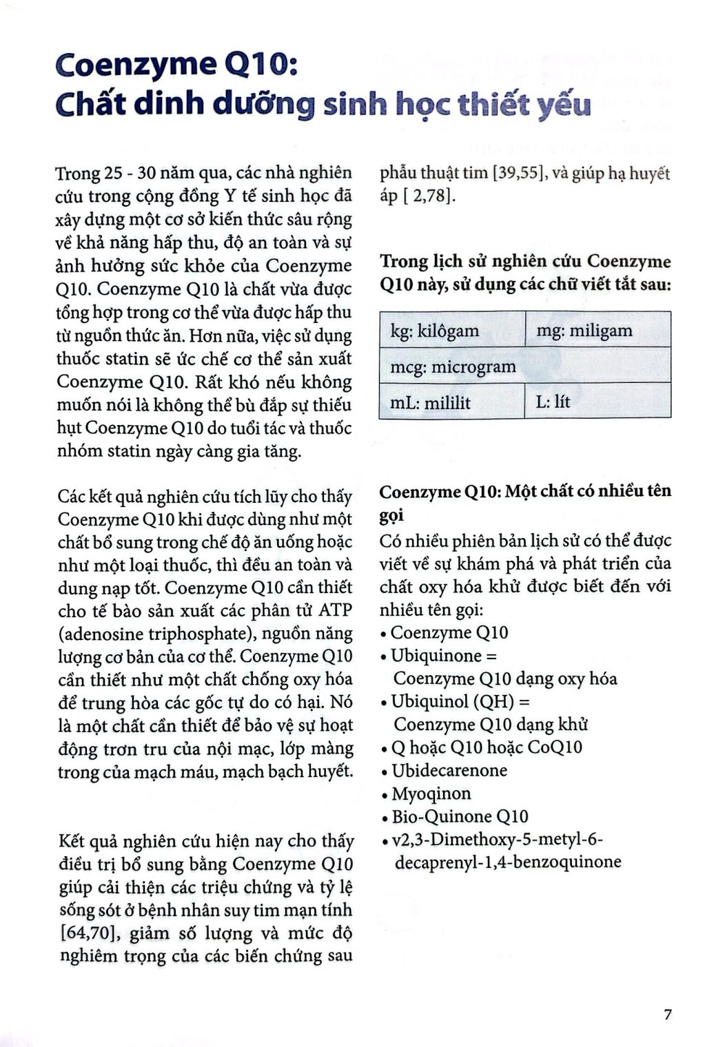 coenzyme q10 - nguồn năng lượng cho cơ thể