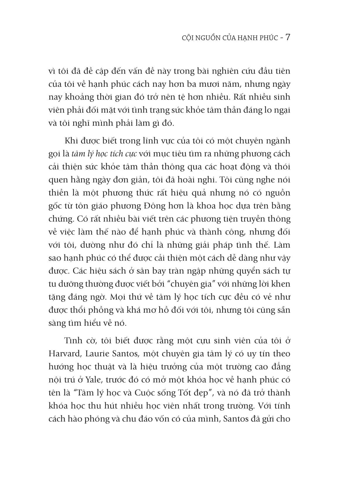 Coi Nguon Cua Hanh Phuc - The Science Of Happiness - Seven Lessons For Living Well