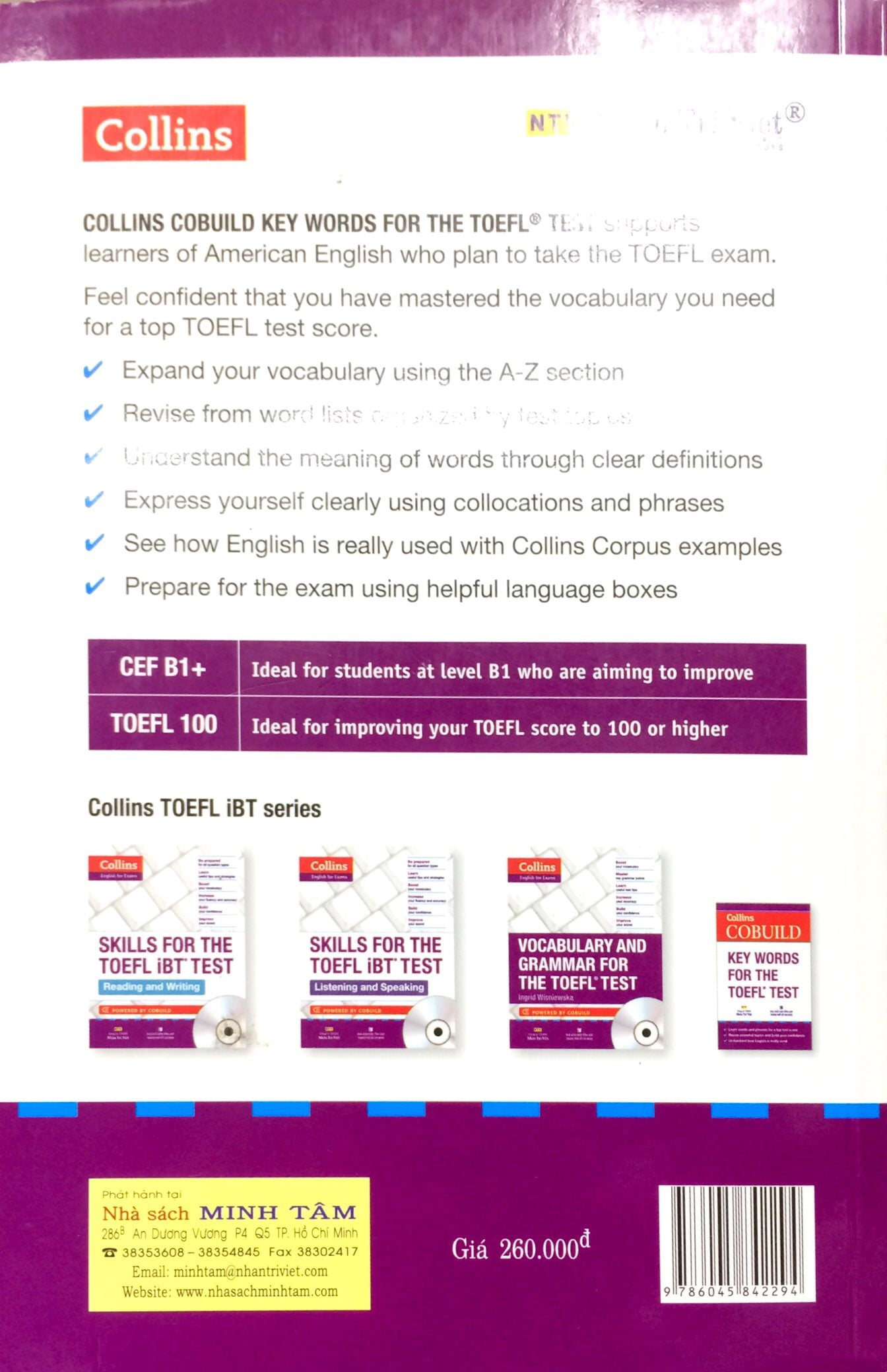 collins cobuild key words for the toefl test
