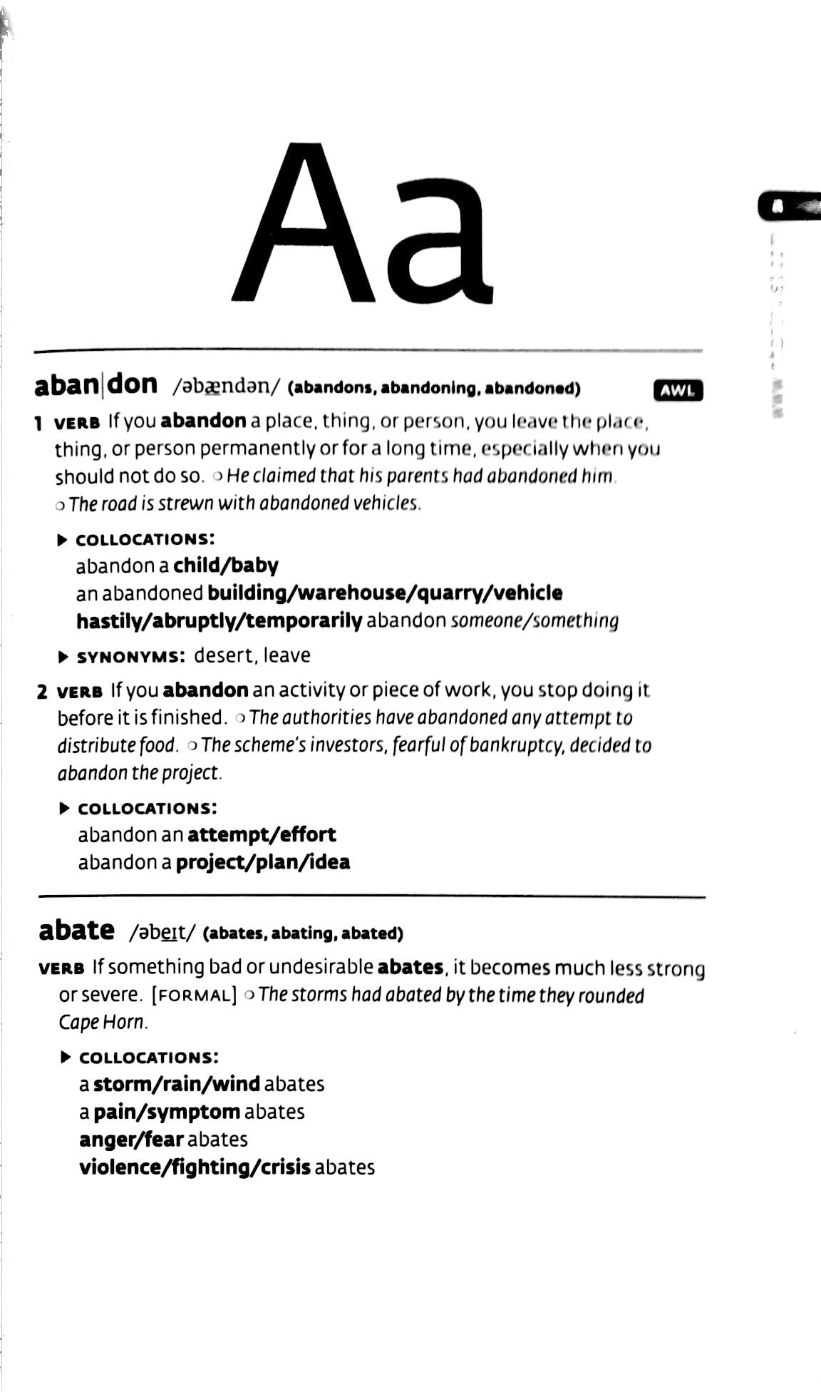 collins cobuild key words for the toefl test