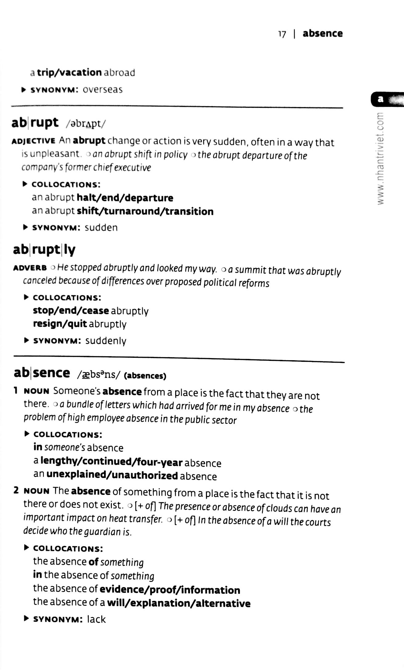 collins cobuild key words for the toefl test