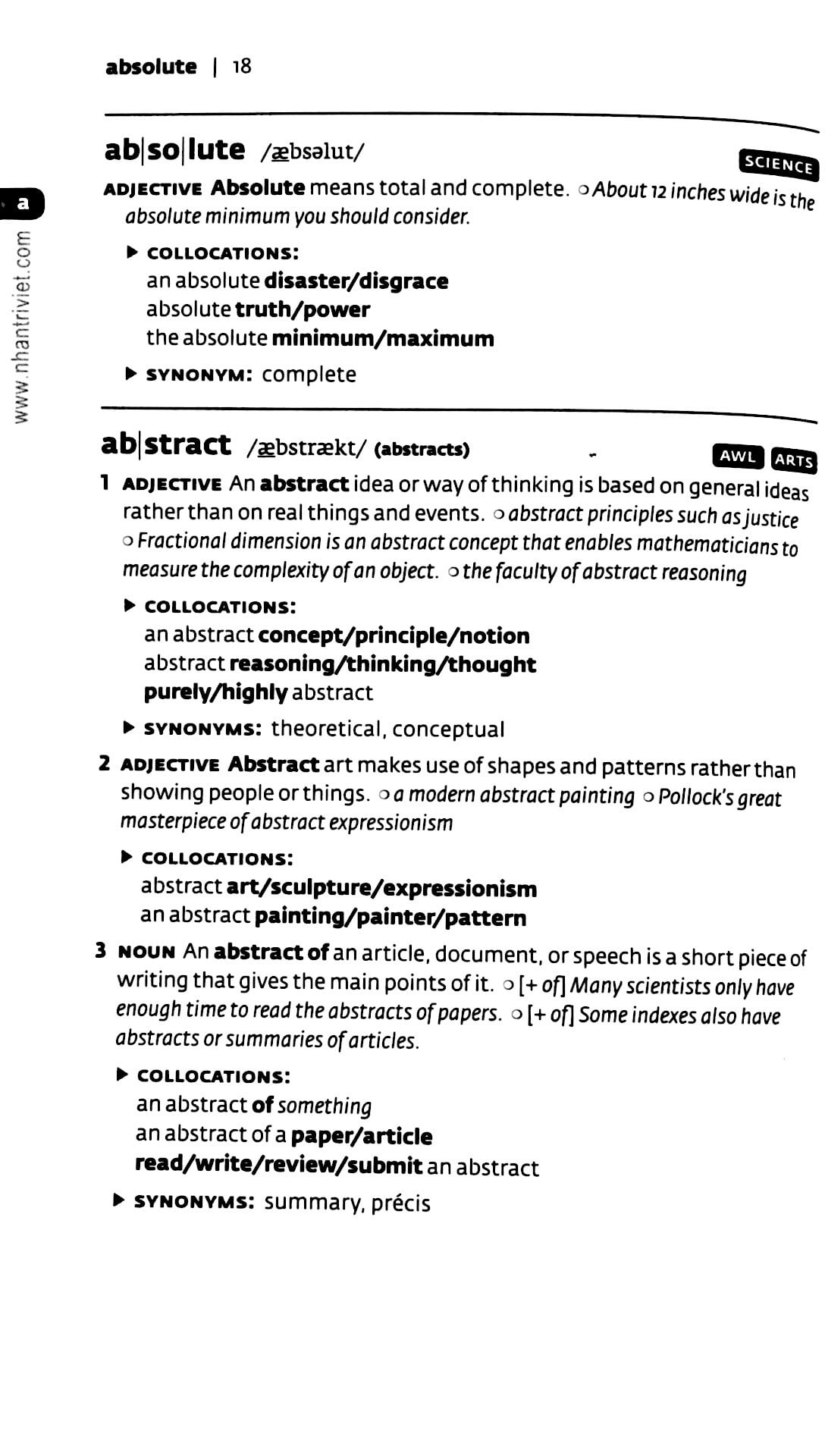 collins cobuild key words for the toefl test