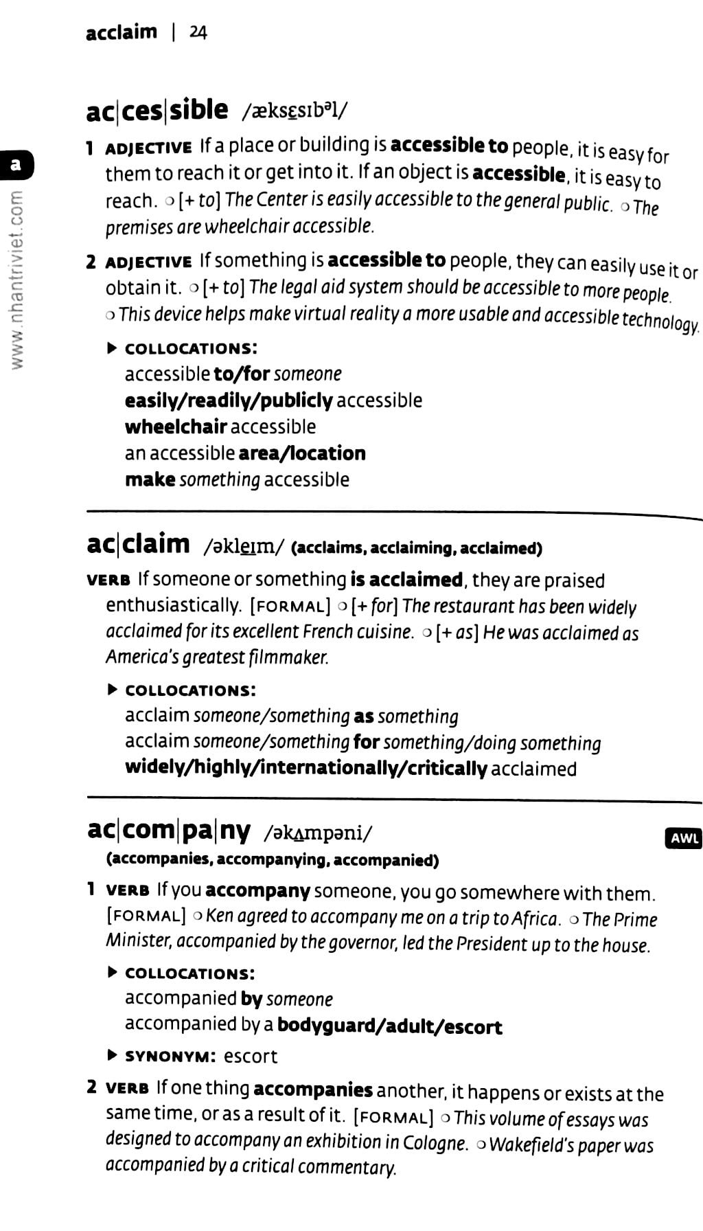 collins cobuild key words for the toefl test