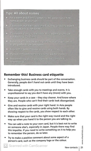 collins english for business - small talk