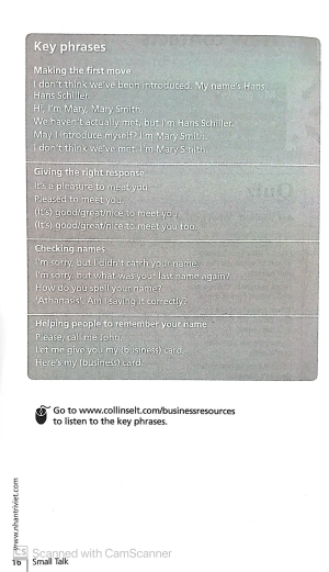 collins english for business - small talk