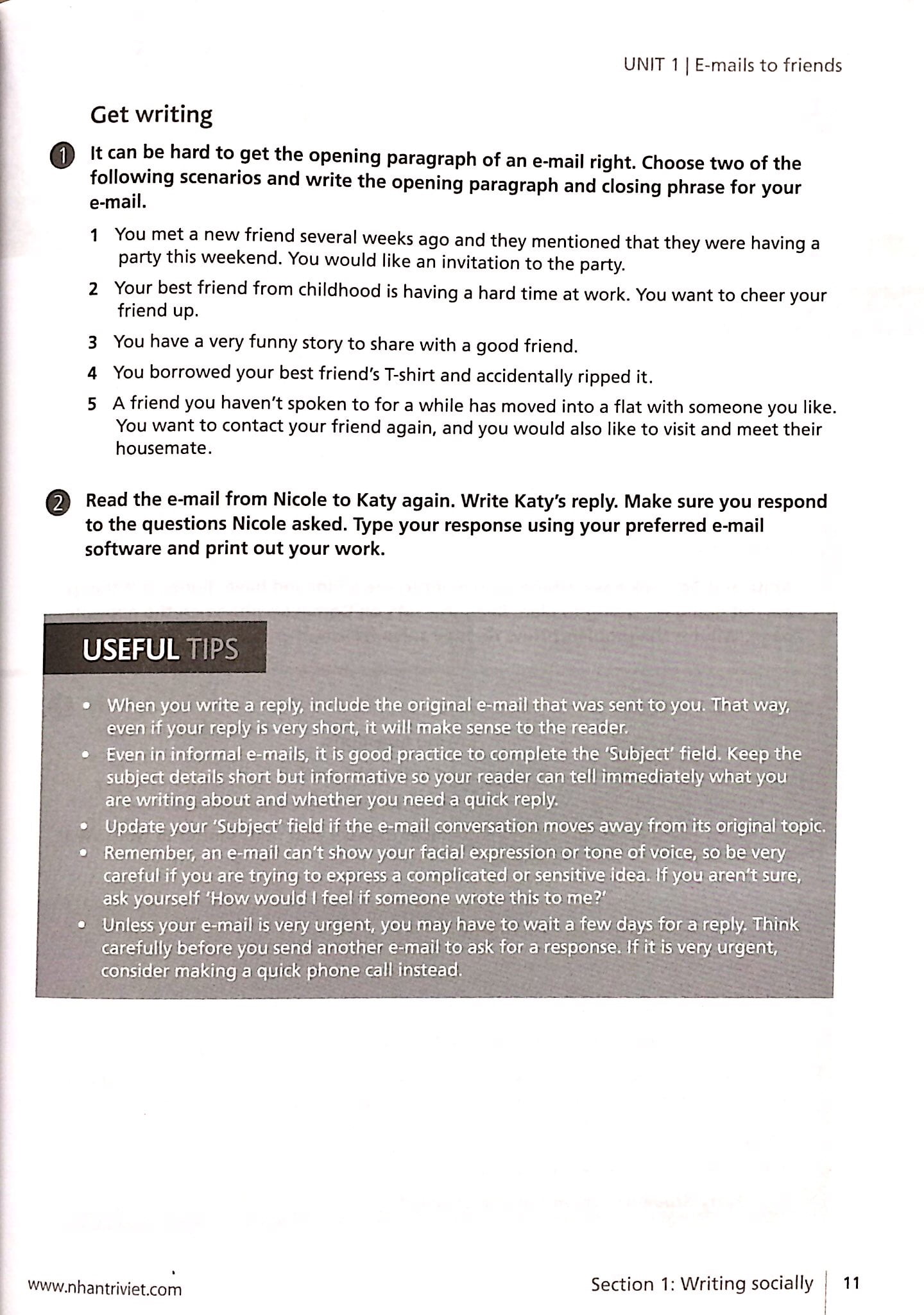 collins english for life - writing b1 + intermediate