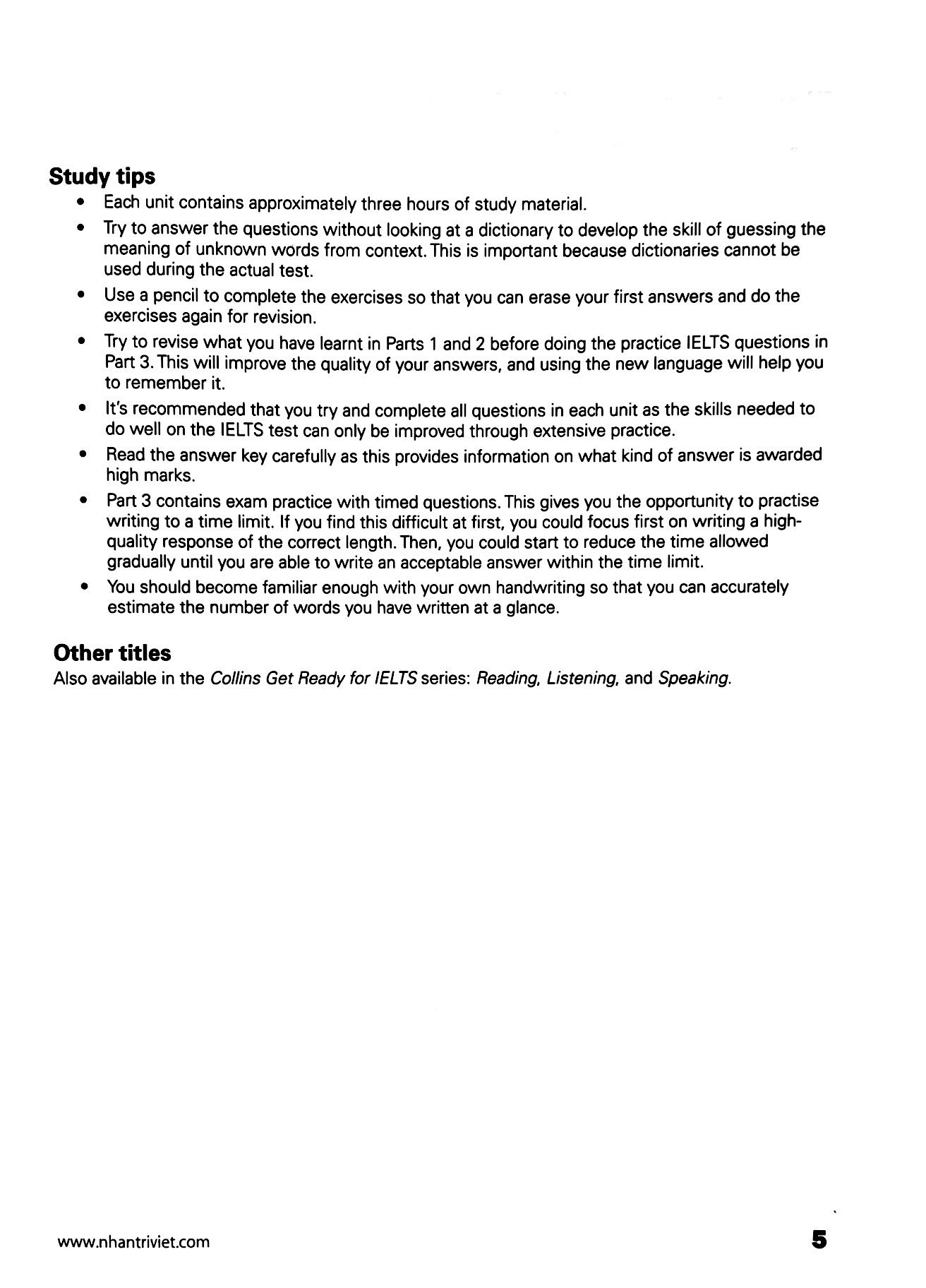 collins - get ready for ielts - writing (pre - intermediate a2+)