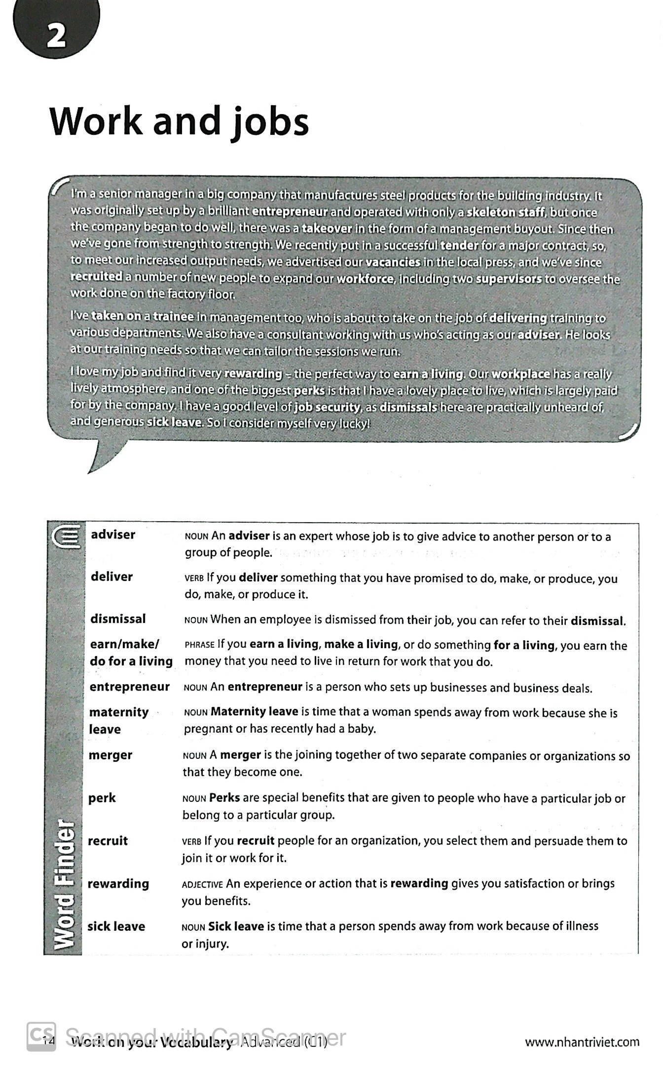 collins work on your vocabulary - advanced c1