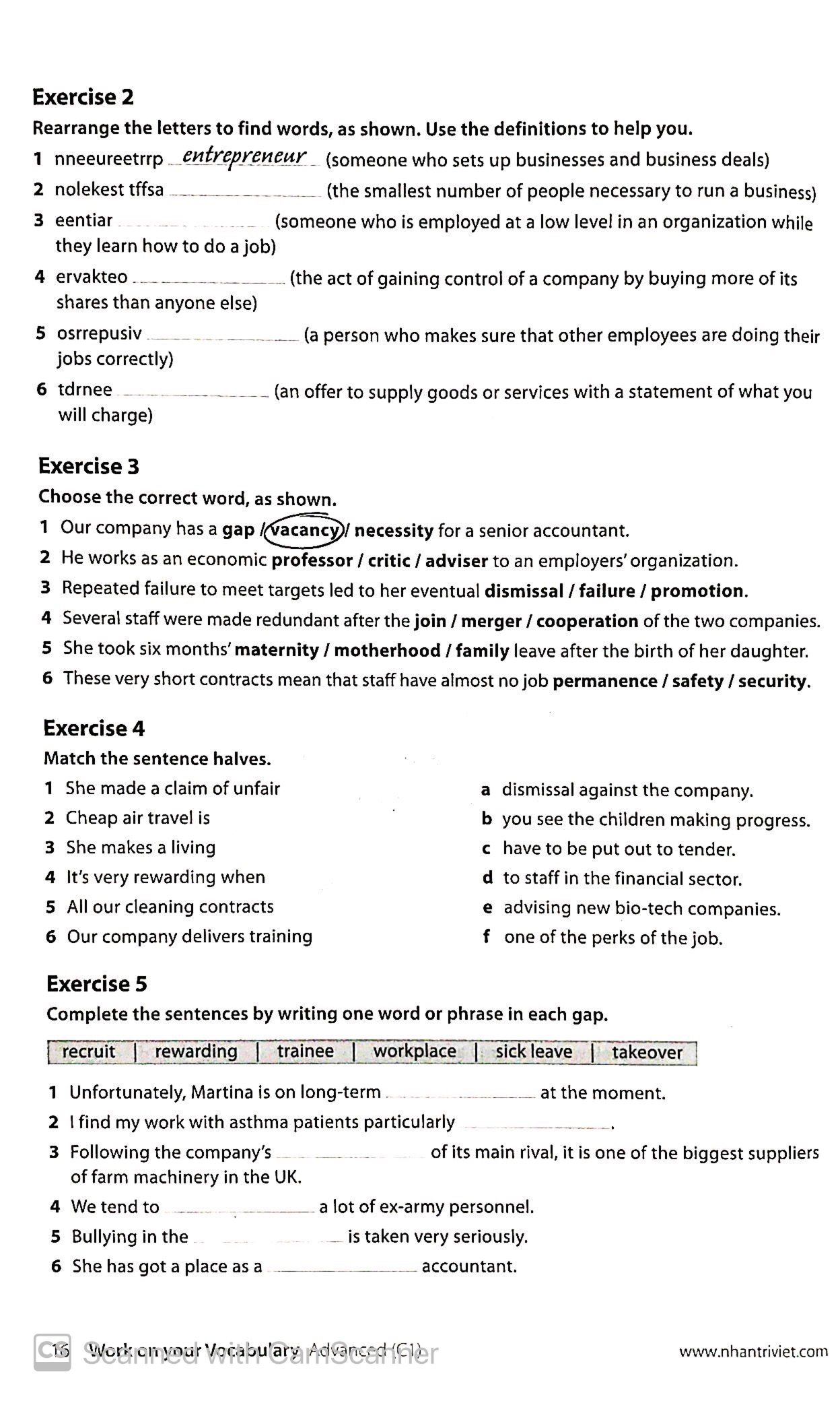 collins work on your vocabulary - advanced c1