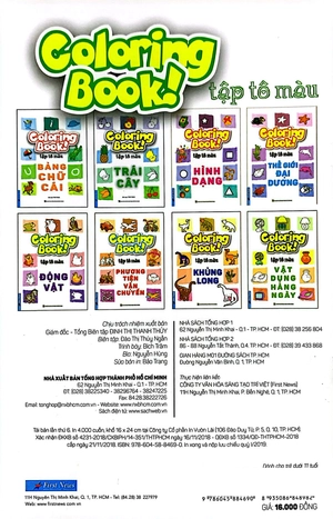 coloring book - tập tô màu - trái cây