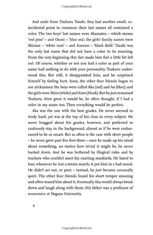 colorless tsukuru tazaki and his years of pilgrimage