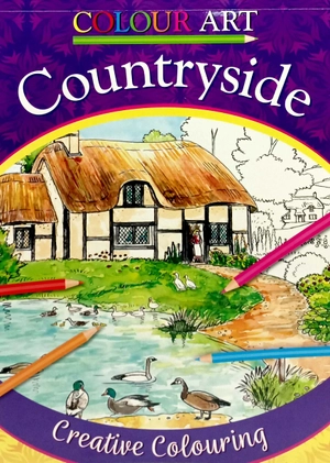 colour art - countryside - creative colouring