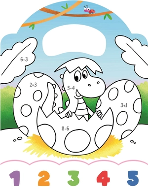 colour by maths - dino