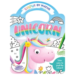 colour by maths - unicorn