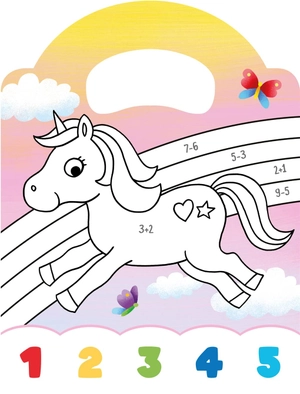 colour by maths - unicorn