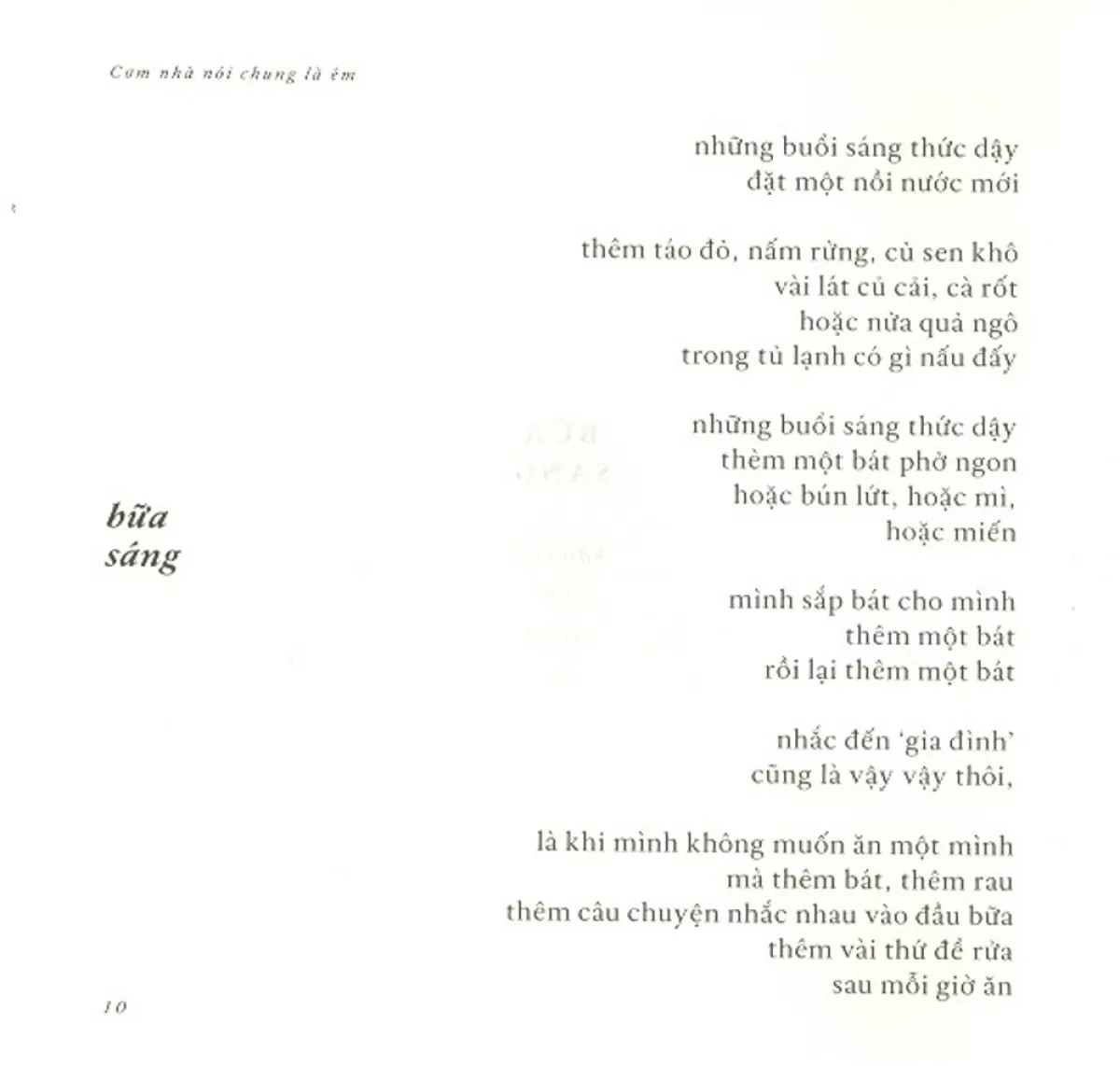 cơm nhà nói chung là êm