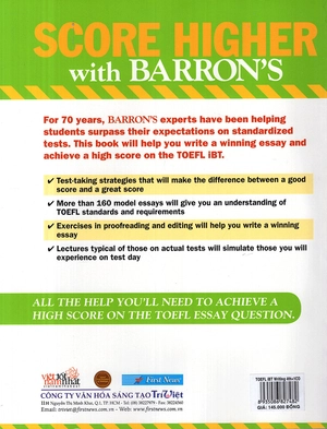 combo barron's writing for the toefl ibt 4th edition (sách kèm cd)