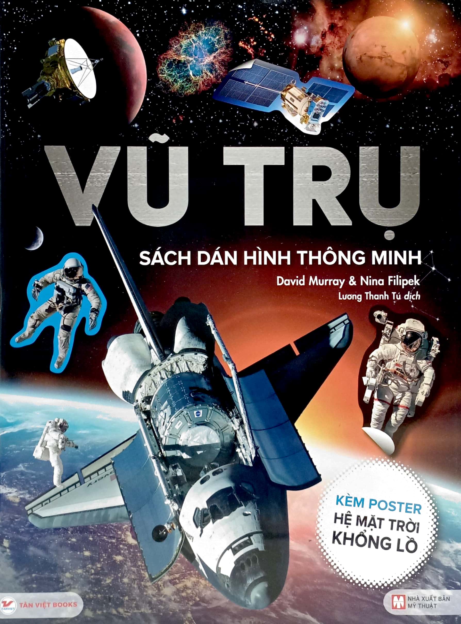 combo bộ sách dán hình thông minh: vũ trụ + quốc kì (bộ 2 cuốn)