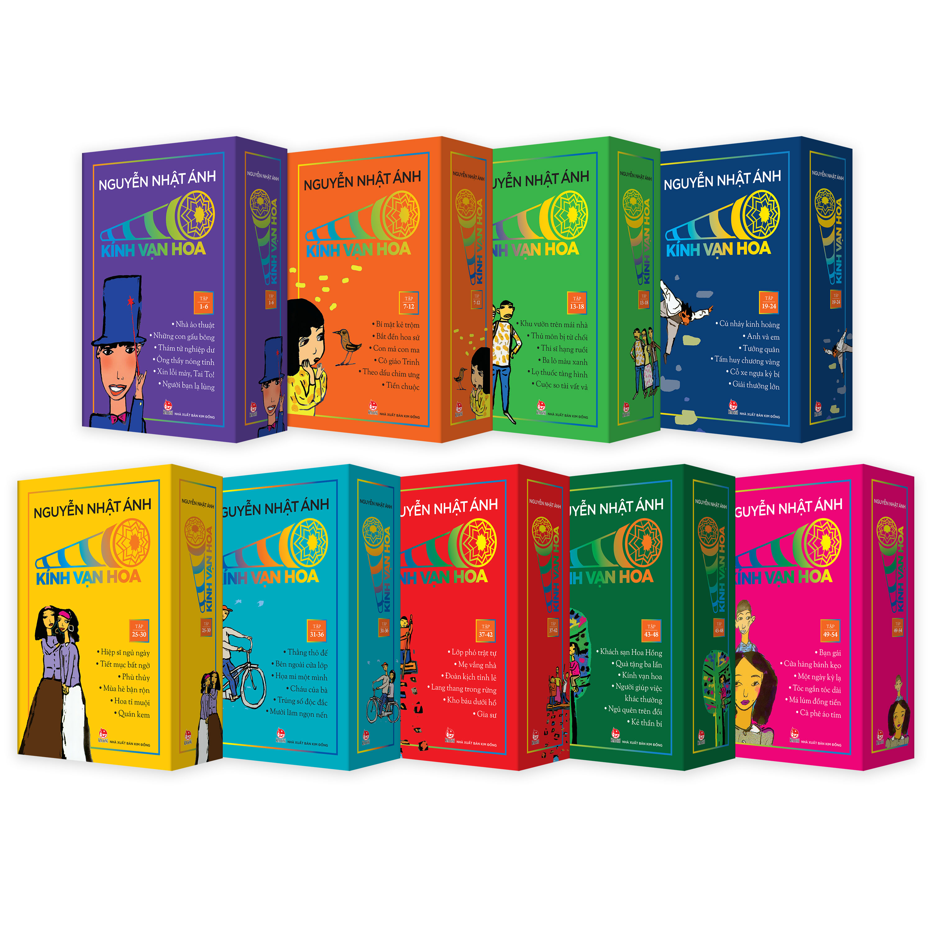 Combo Boxset Kính Vạn Hoa - Bộ Kỉ Niệm 30 Năm: Box 1 - 9 (Bộ 9 Hộp) - Tặng Kèm 9 Sổ Tay Kính Vạn Hoa + 1 Túi Vải Canvas Kính Vạn Hoa