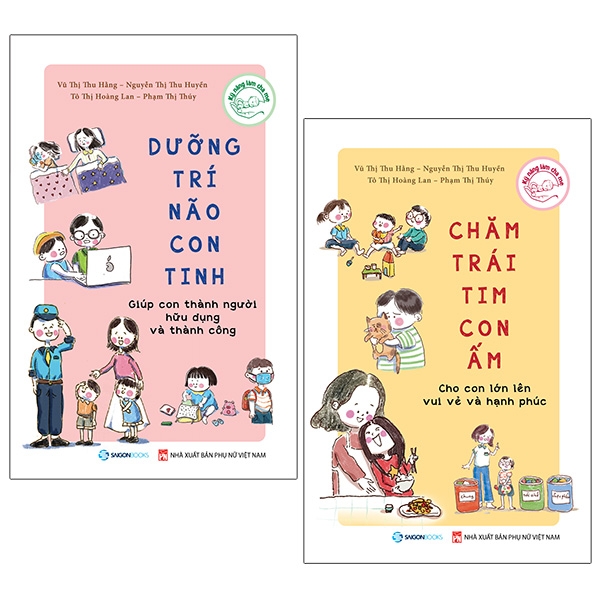 combo dưỡng trí não con tinh + chăm trái tim con ấm (bộ 2 cuốn)