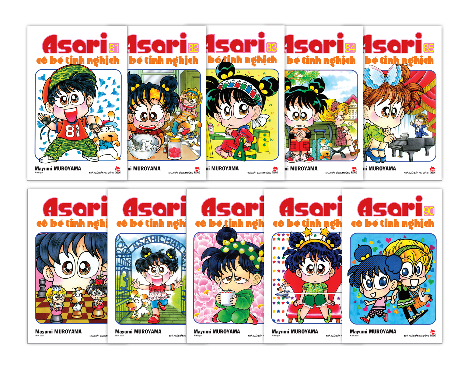 combo manga - asari - cô bé tinh nghịch: tập 81 - 90 (bộ 10 cuốn)