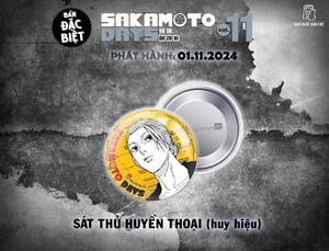 combo manga - sakamoto days - tập 11 - một đòn - bản thường + bản đặc biệt (bộ 2 cuốn) - tặng kèm sheet 5 standee đế gập + obi + huy hiệu + set 3 card đổi nền + standee lắp ghép