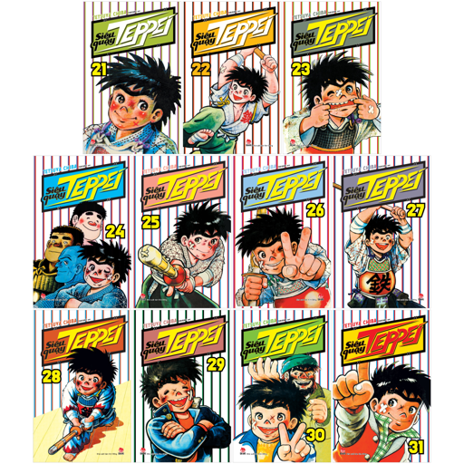 combo manga - siêu quậy teppei: tập 21 - 31 (bộ 11 tập)