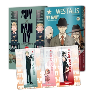combo manga - spy x family - tập 11 - bản thường + bản đặc biệt - tặng kèm standee pvc + obi + bìa áo pvc + standee acrylic + set bookmark pvc