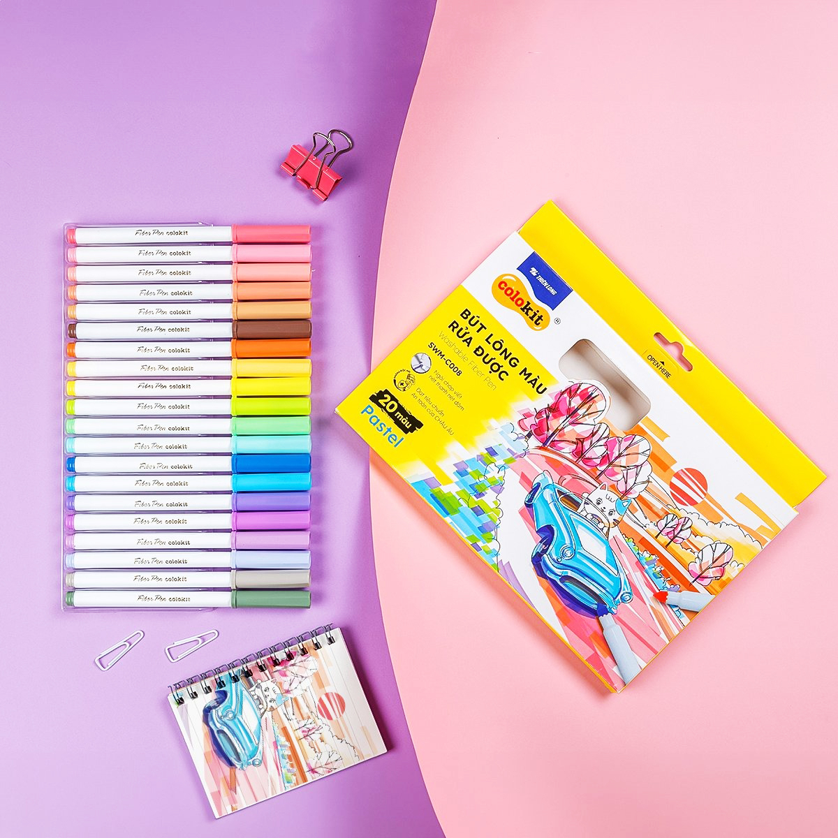 combo quà tặng tô màu bé gái - combo 2