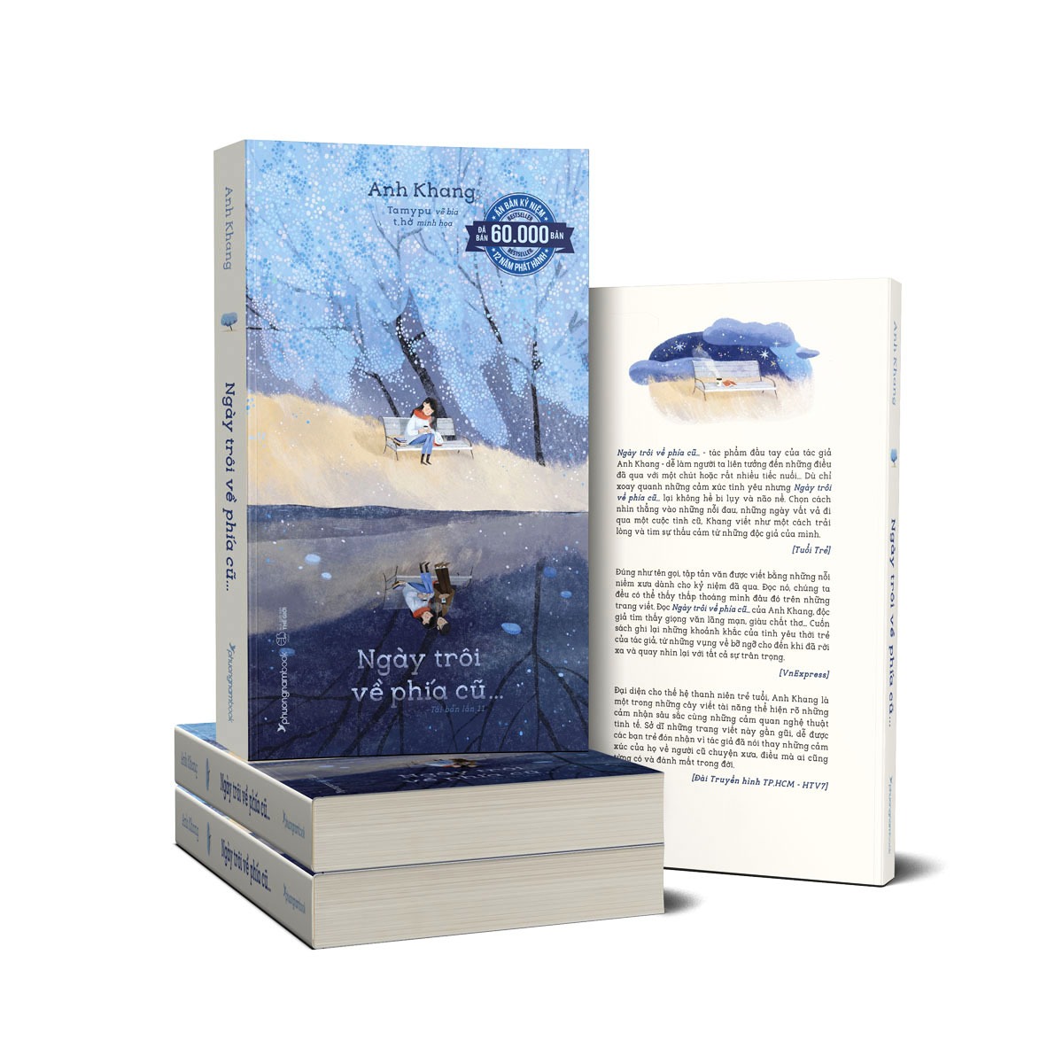 combo sách anh khang - ngày trôi về phía cũ + bước qua nước mắt, tự khắc trưởng thành (bộ 2 cuốn) - tặng kèm sách thả thính chân kinh