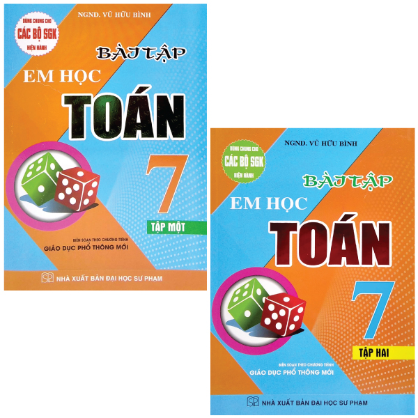 combo sách bài tập em học toán lớp 7 - tập 1 + 2 (dùng chung cho các bộ sgk hiện hành) (bộ 2 cuốn)