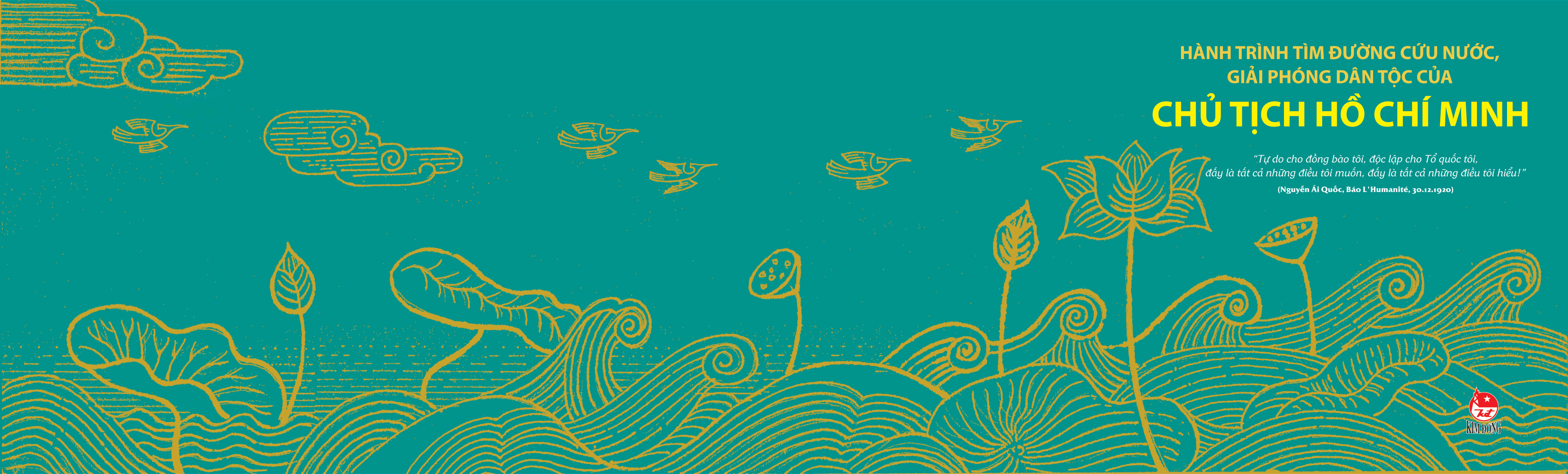 Combo Sach Bup Sen Xanh + Bac Ho Viet Tuyen Ngon Doc Lap (Bo 2 Cuon) - Tang Kem 1 Obi + 2 Postcard - Doc Quyen Fahasa