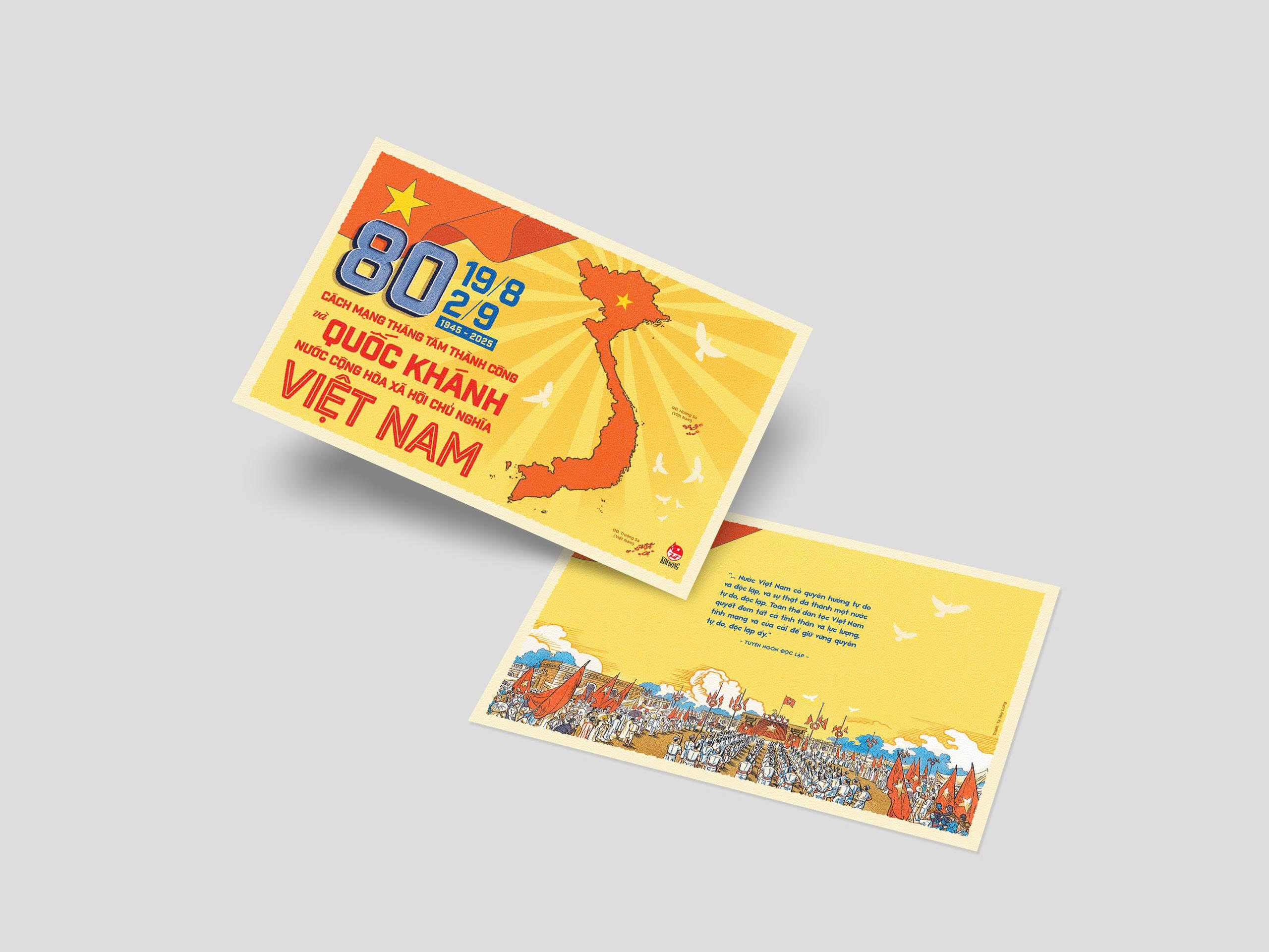 Combo Sach Bup Sen Xanh + Bac Ho Viet Tuyen Ngon Doc Lap (Bo 2 Cuon) - Tang Kem 1 Obi + 2 Postcard - Doc Quyen Fahasa