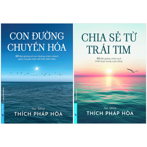 combo sách con đường chuyển hoá + chia sẻ từ trái tim (bộ 2 cuốn)