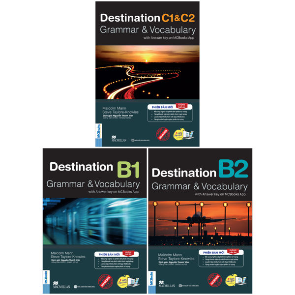 Combo Sach Destination - Grammar And Vocabulary with Answer Key - B1 + B2 + C1 And C2 (Khong Dap An) (Bo 3 Cuon)