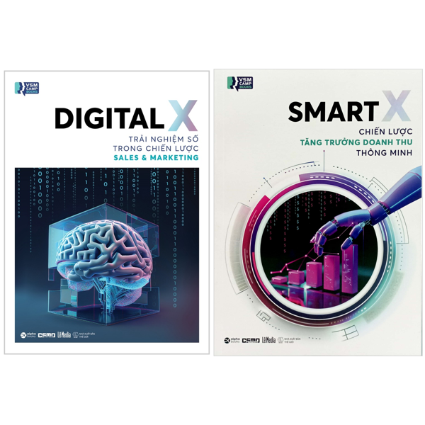 combo sách digital x - trải nghiệm số trong chiến lược sales và marketing + smart x - chiến lược tăng trưởng doanh thu thông minh (bộ 2 cuốn)